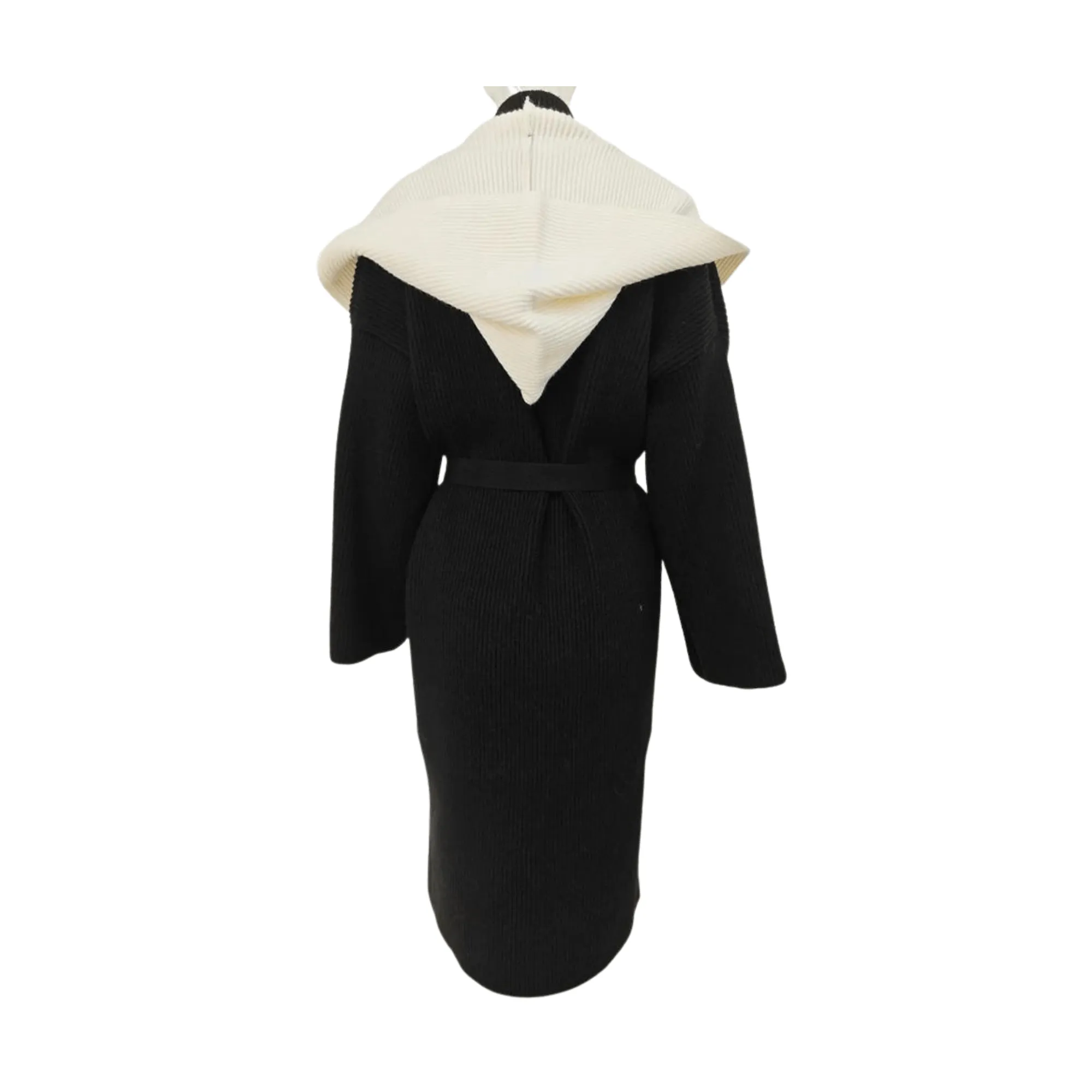 Pre Order:  Faux Two-Piece Belted Knit Coat