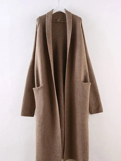 Pre Order:  Patch Pockets Belted Knit Coat