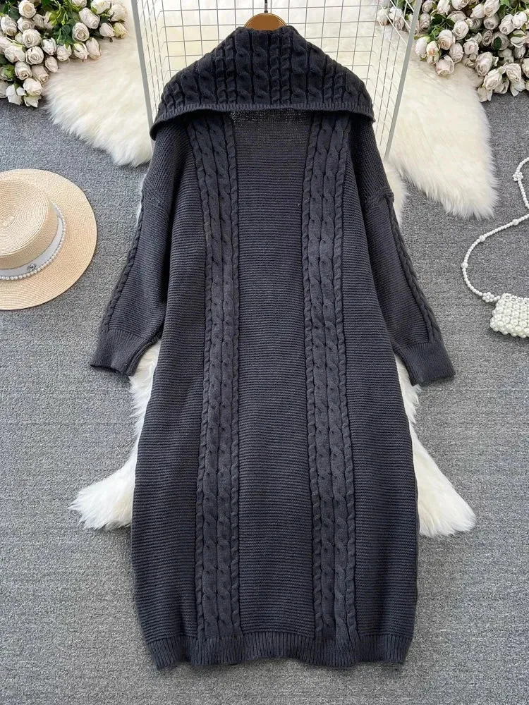 Pre Order:  Ribbed Knitted Long Coat