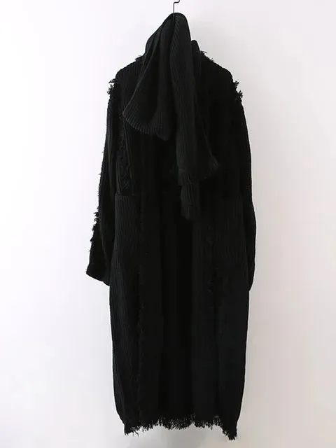 Pre Order:  Tassel Burrs Knit Long Coat