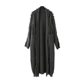 Pre Order:  Tassel Burrs Knit Long Coat