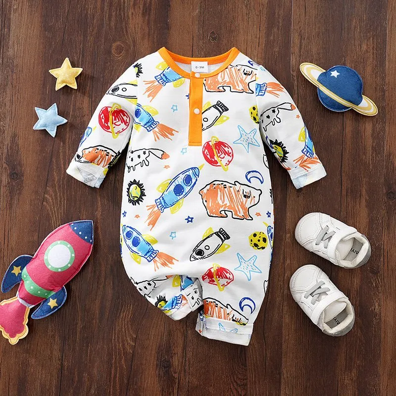 Premium Cotton 6 Astronaut Design Jumpsuits