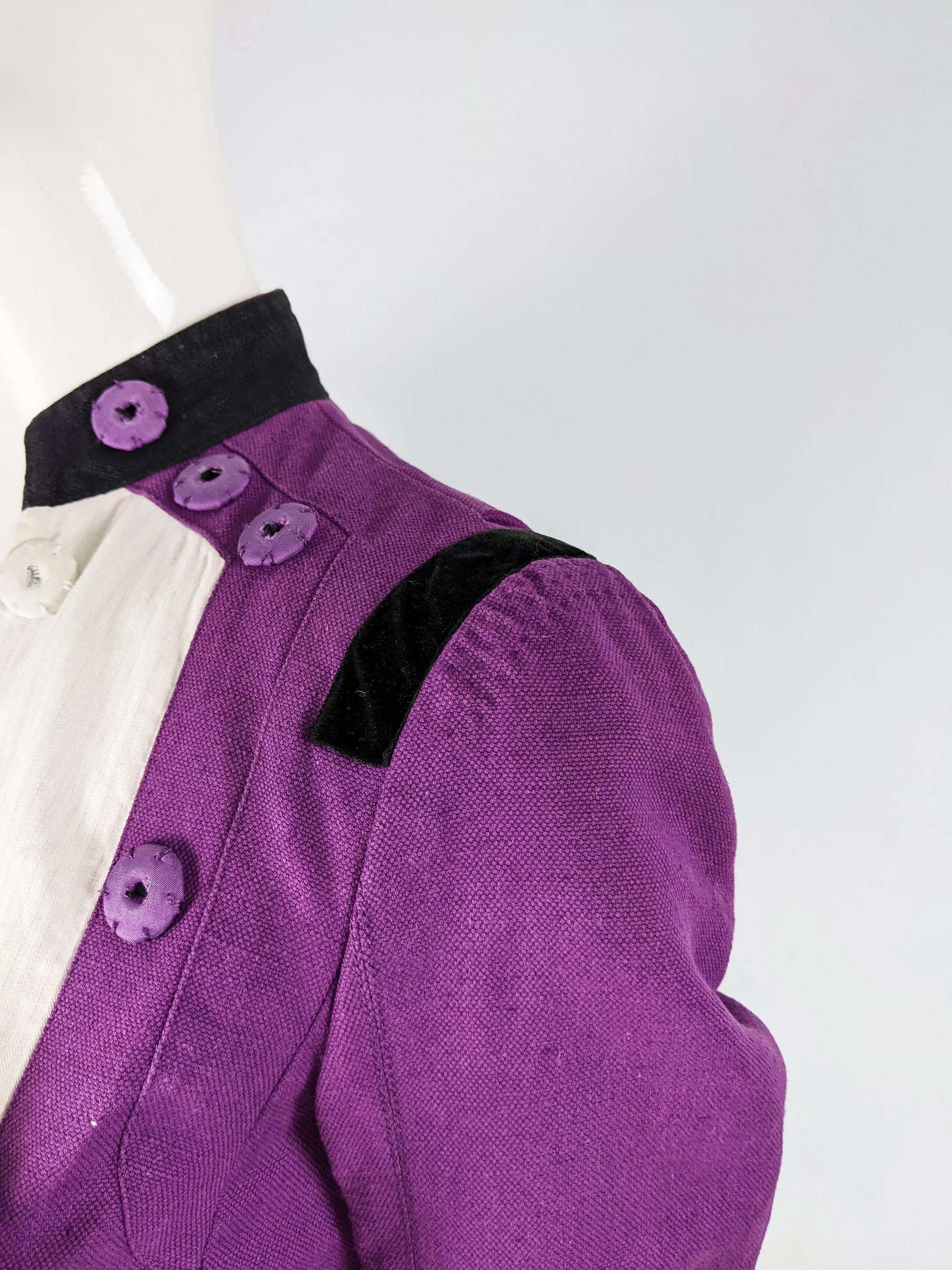 Purple Linen & Velvet  Womens Jacket, A/W 2005