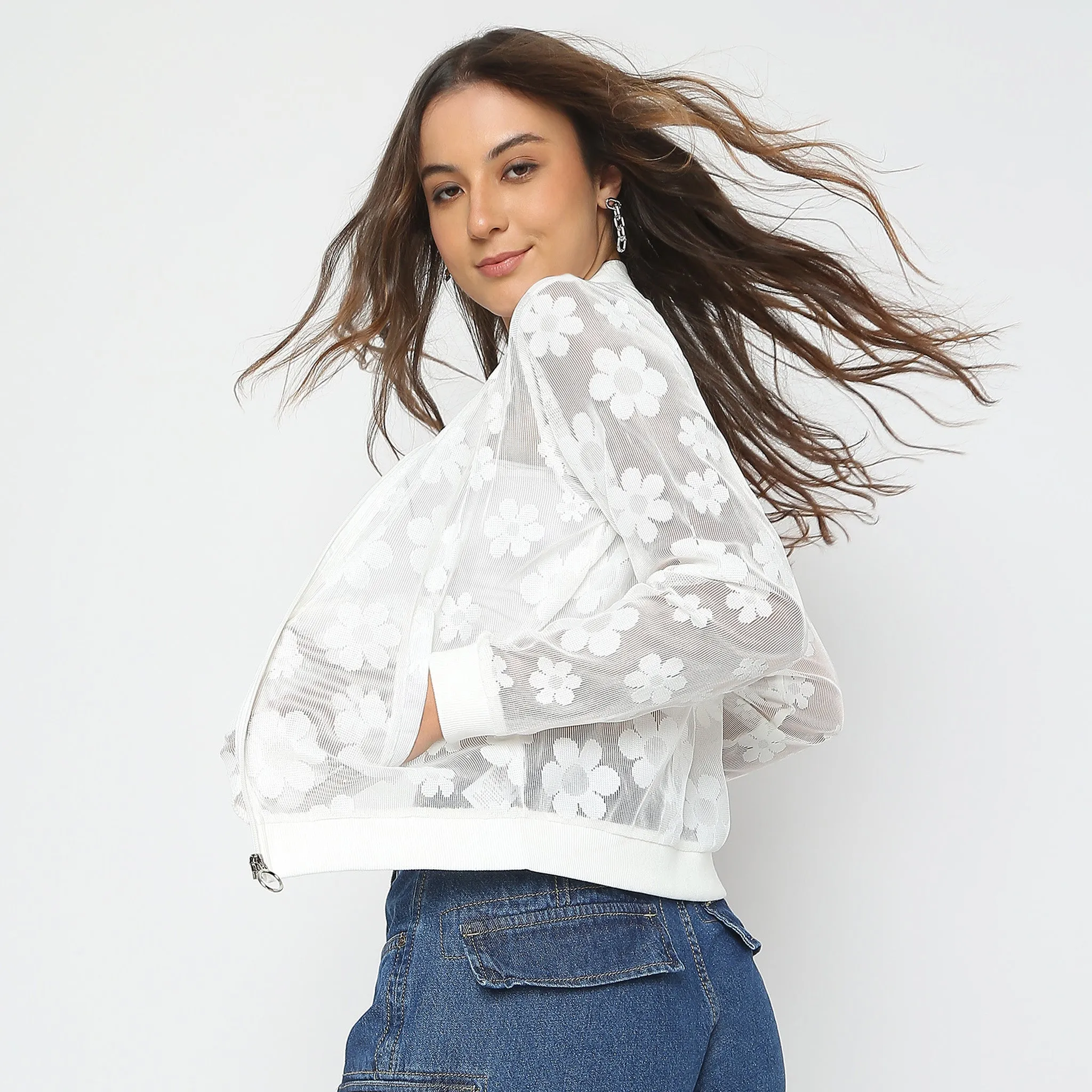 Regular Fit Lace Jacket