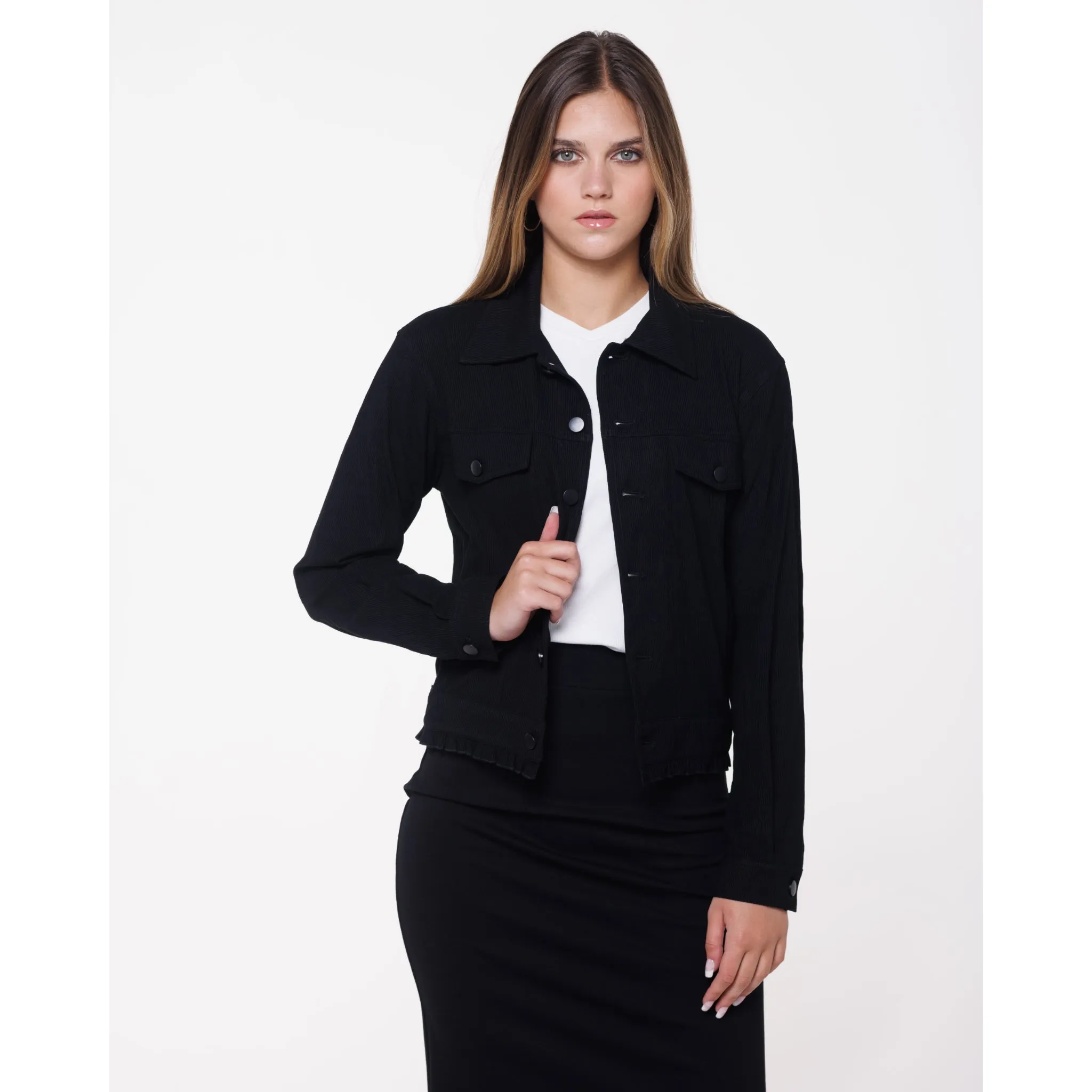 Ribbed Black Jacket