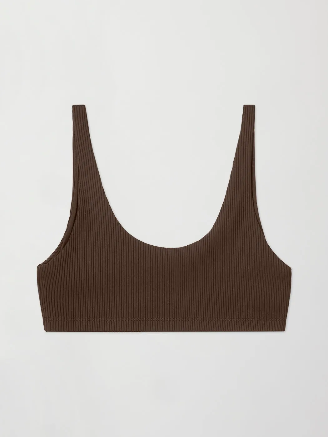 Ribbed Bra - Dark Oak