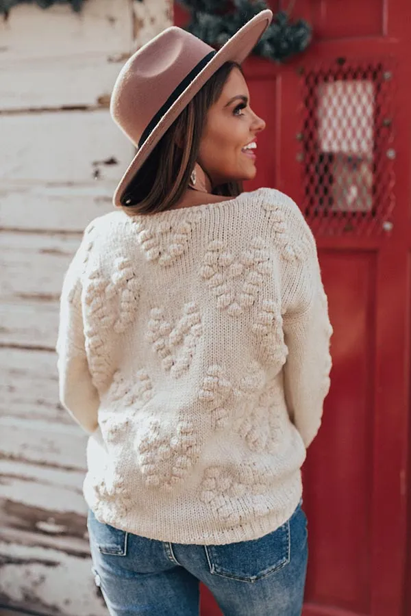 Romantic Mood Knit Sweater in Cream