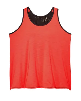 Rowan Tank with Mesh Back | Coral / Black