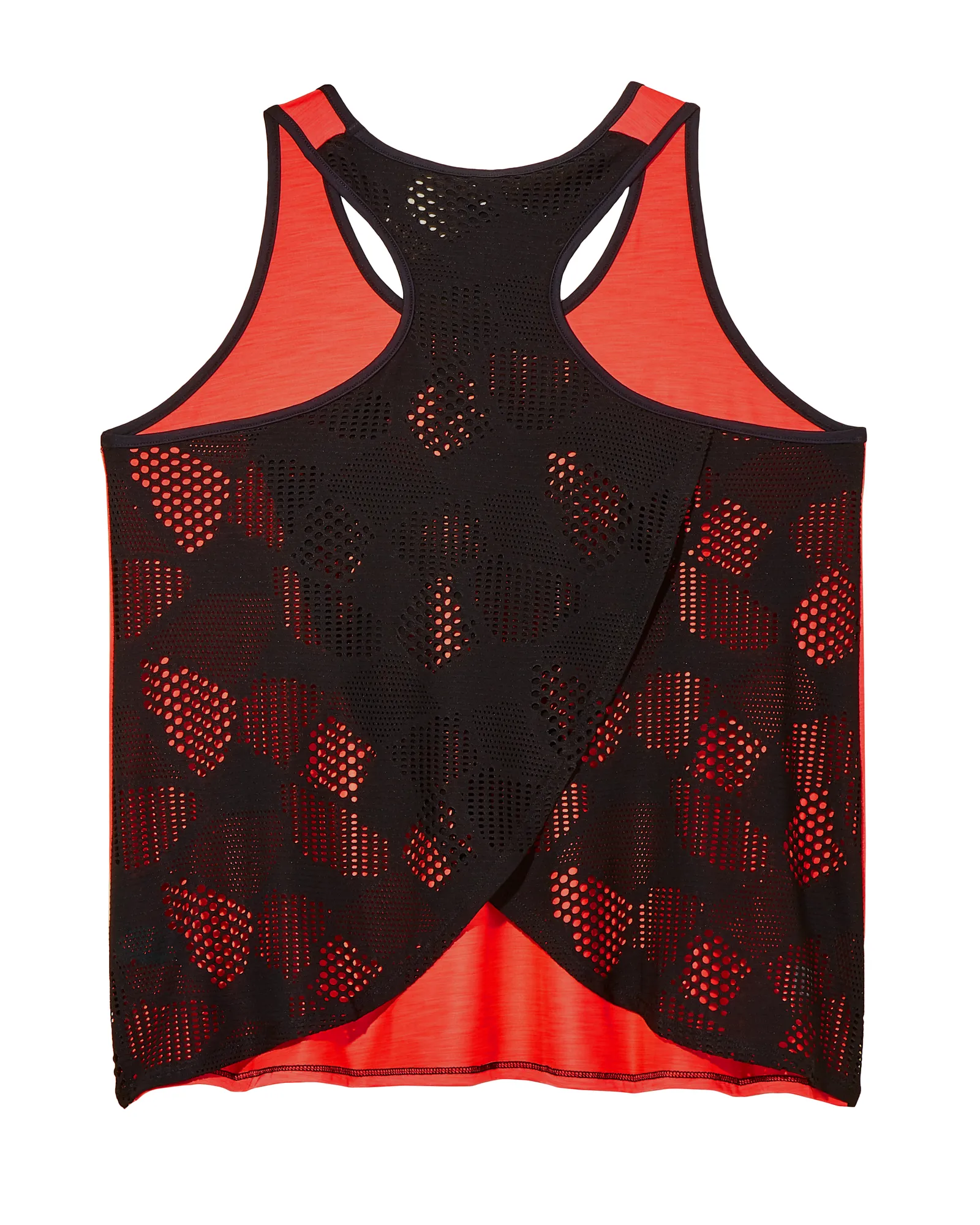 Rowan Tank with Mesh Back | Coral / Black