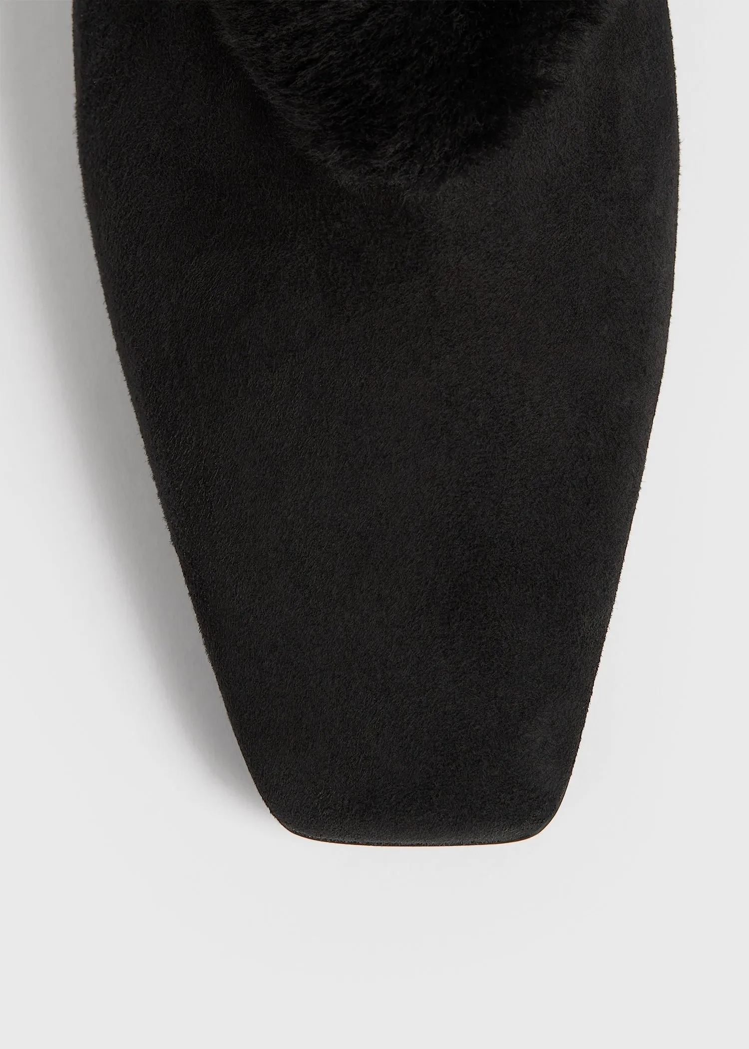 Shearling-edge slippers black