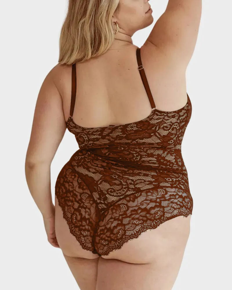 SheCurve® Plus Size Sexy Lace Bodysuits