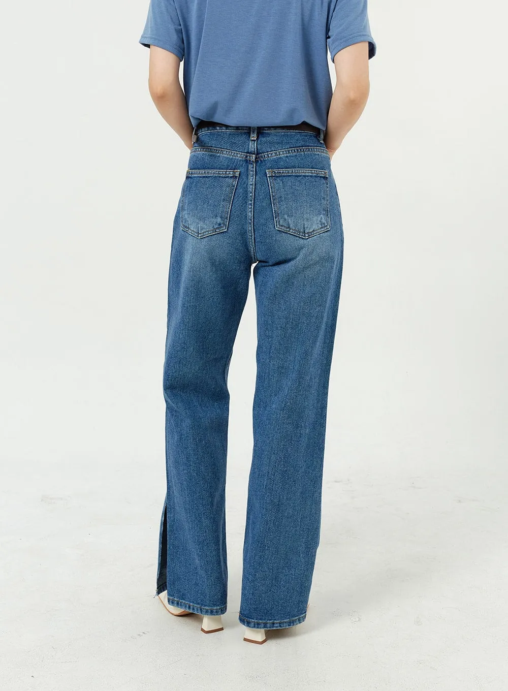 Side Slit Jeans OM308