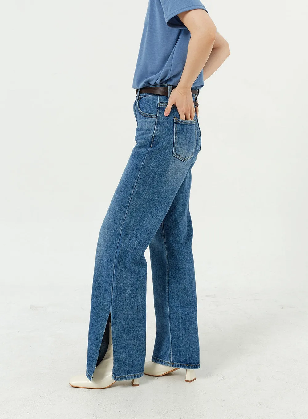 Side Slit Jeans OM308