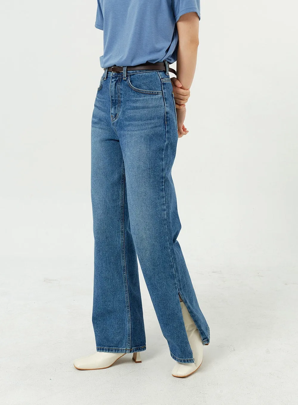 Side Slit Jeans OM308