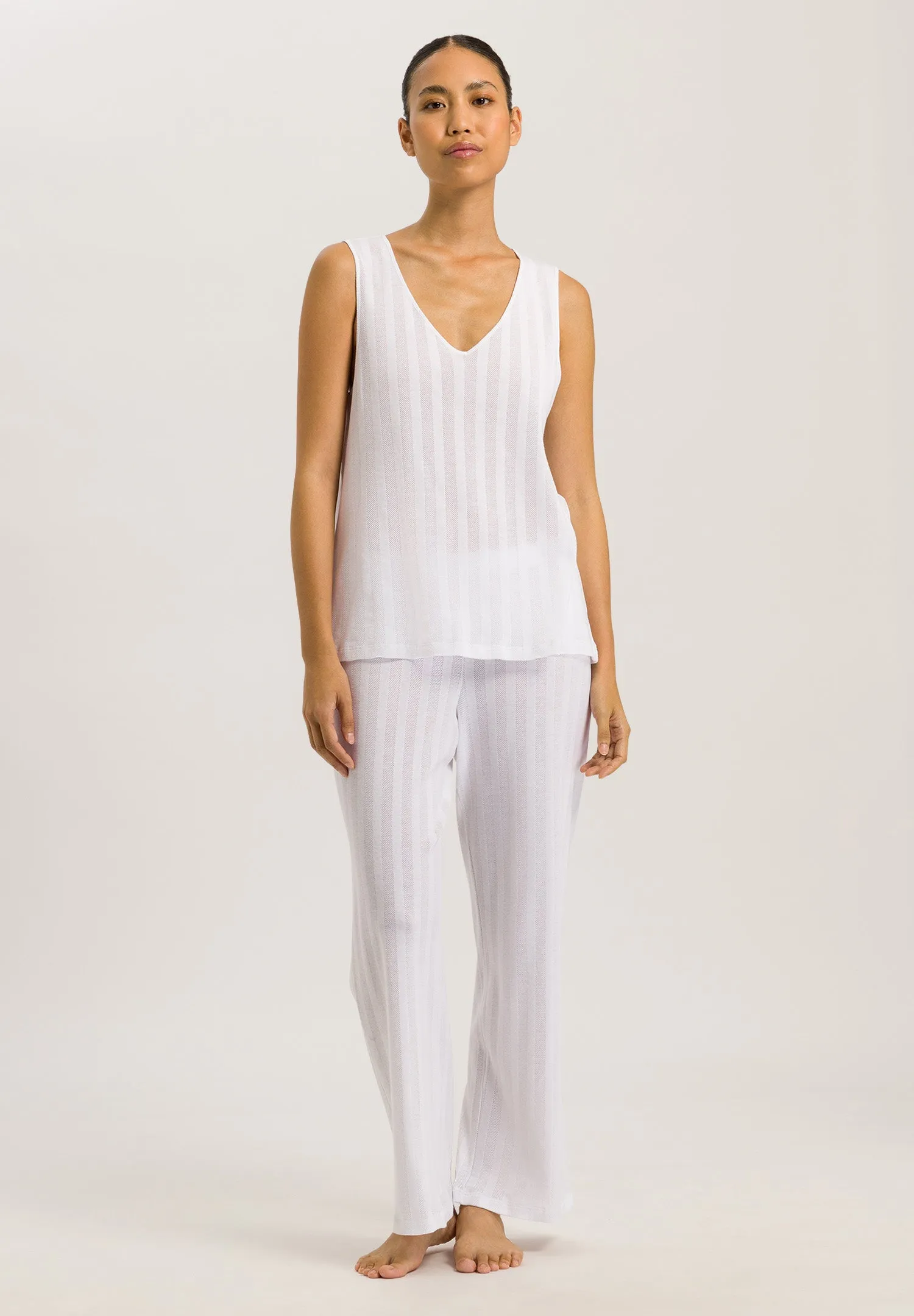 Simone Organic Cotton Tank Pajama Set | White 74906-101