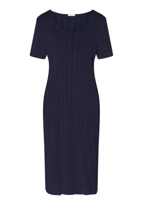 Simone Organic V-Neck Cotton Nightgown | Deep Navy 74907-1610