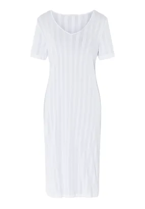 Simone Organic V-Neck Cotton Nightgown | White 74907-101