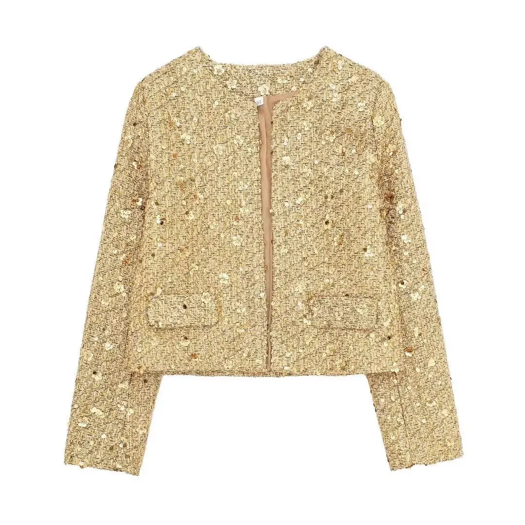 Sparkle Sequin Zip-Up Party Jacket