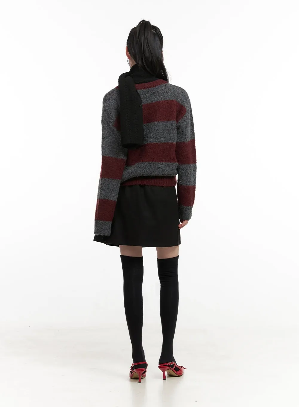 Striped Knit Sweater ID402