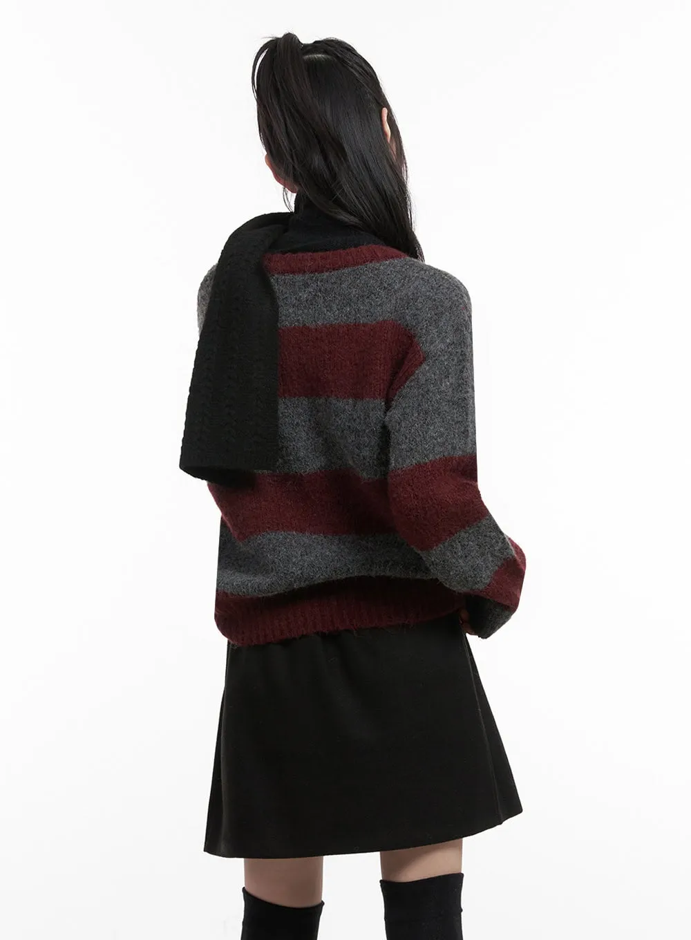 Striped Knit Sweater ID402