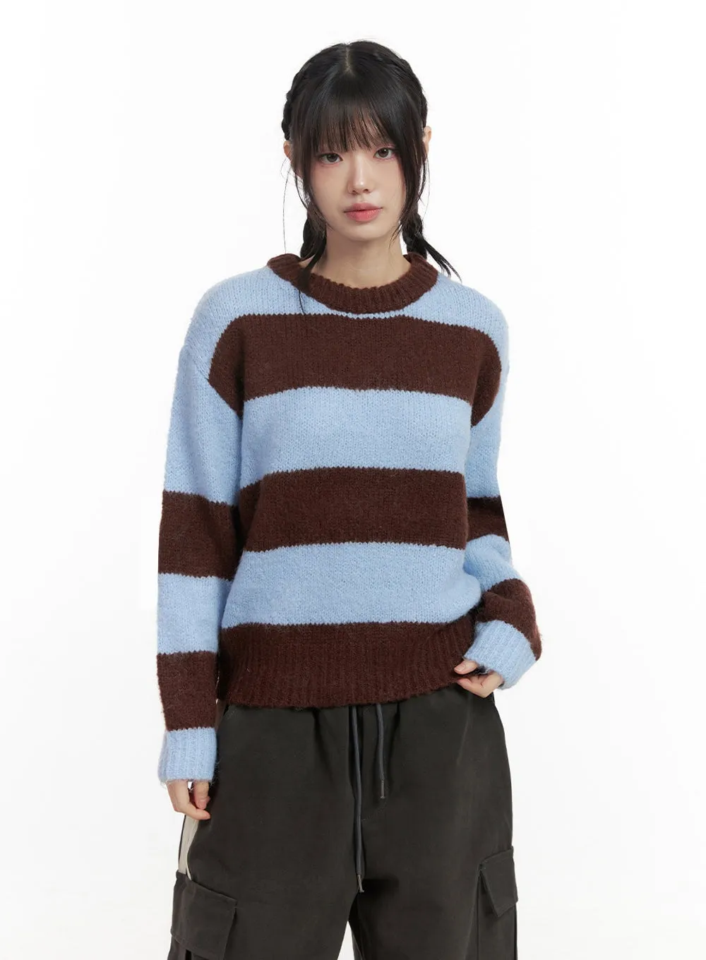 Striped Knit Sweater ID402