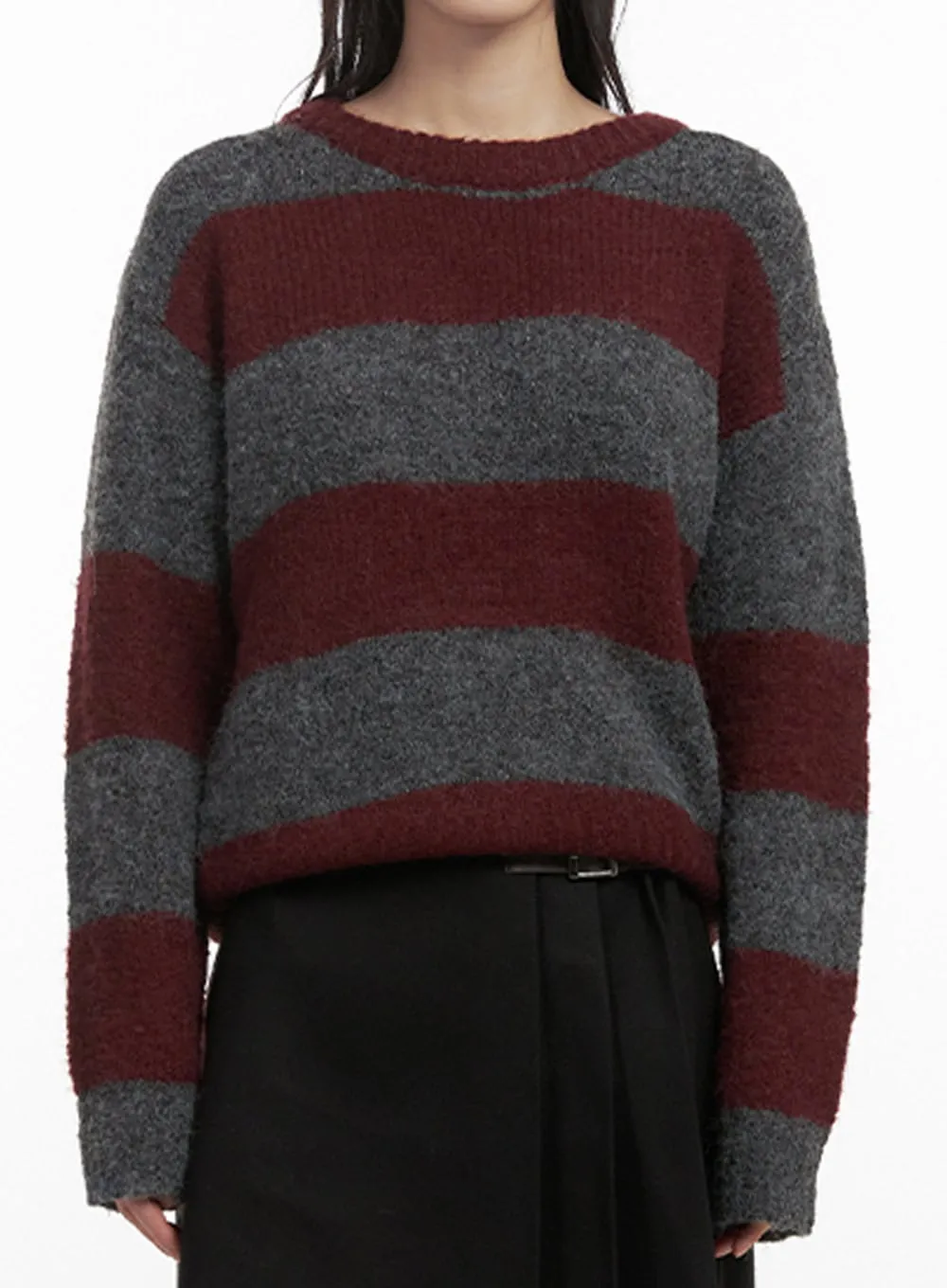 Striped Knit Sweater ID402