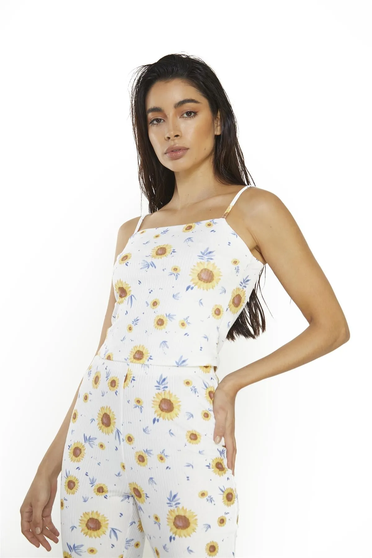 Sunflower-Rib Crop-Top