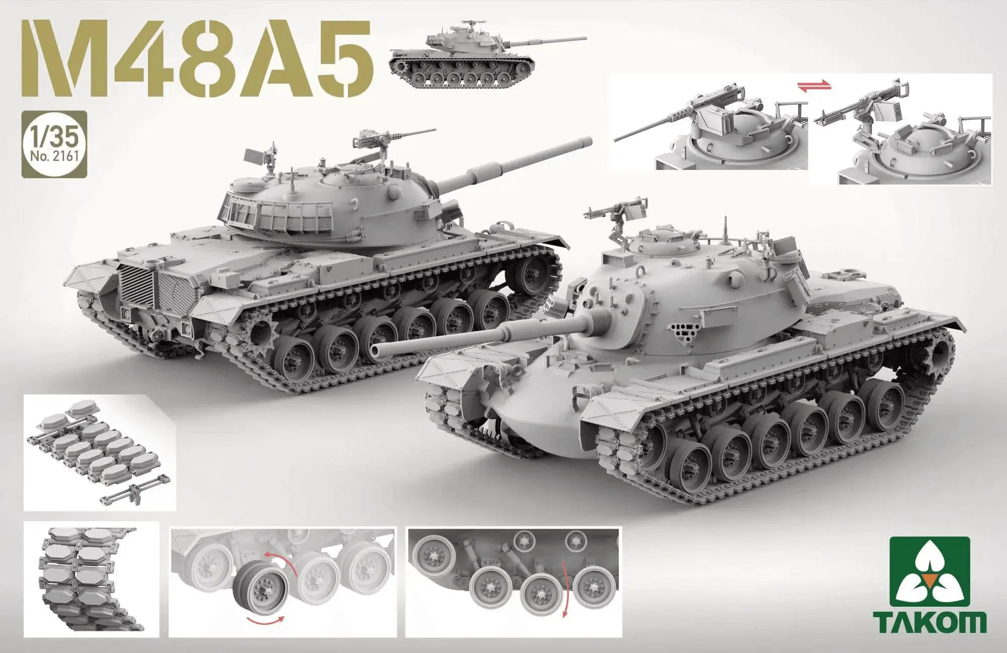 Takom 2161 M48 A5 Patton Main Battle Tank 1/35 Model Kit