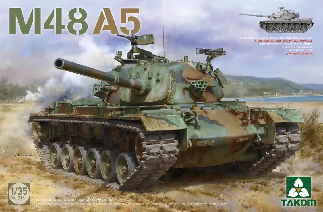 Takom 2161 M48 A5 Patton Main Battle Tank 1/35 Model Kit