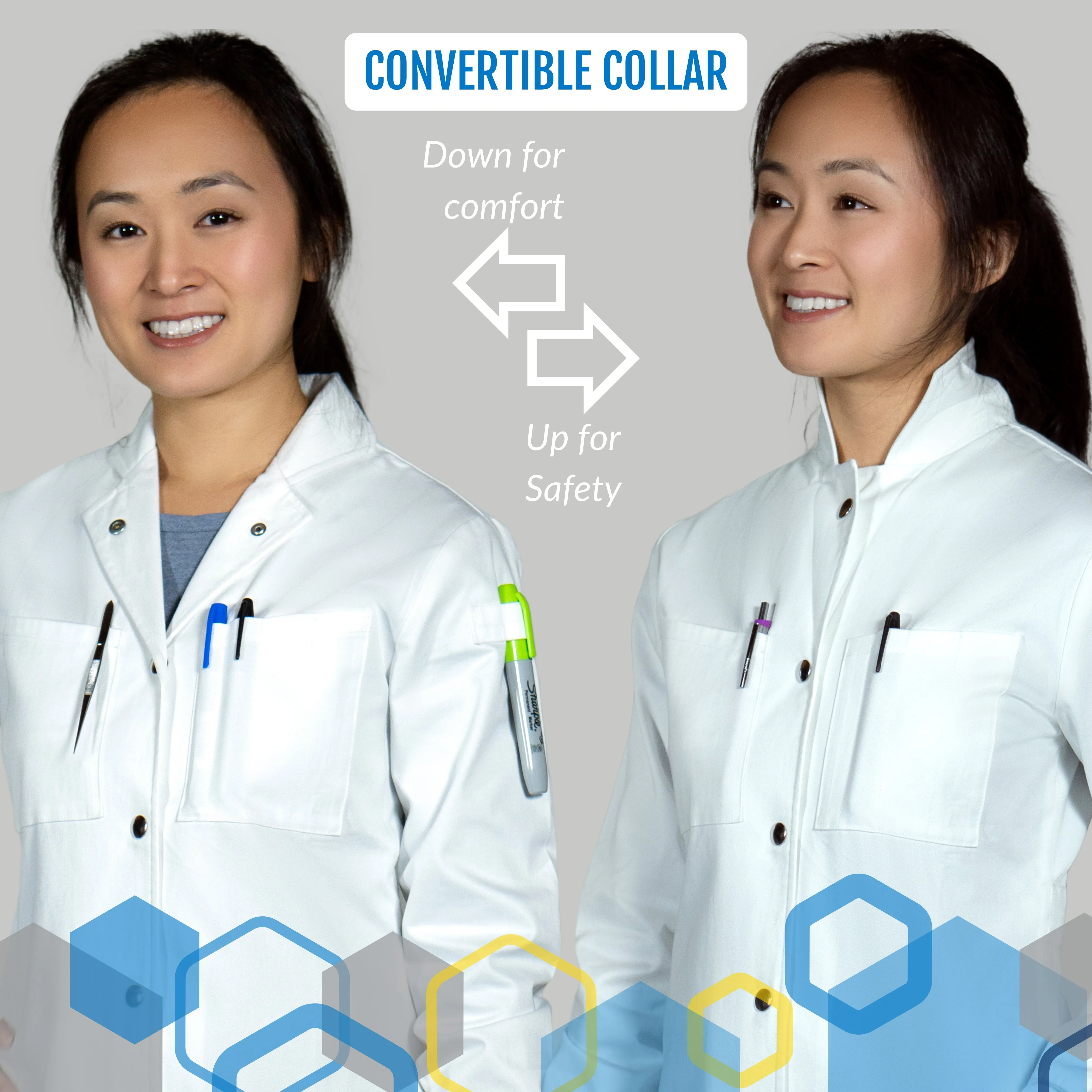 The "Curie" Women's Cotton Lab Coat (Gen 2)