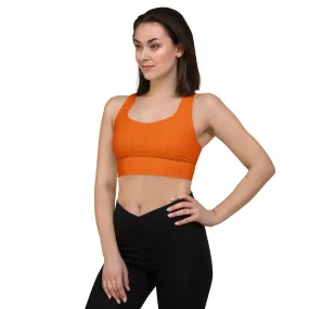 Tiger Orange Longline Sports Bra