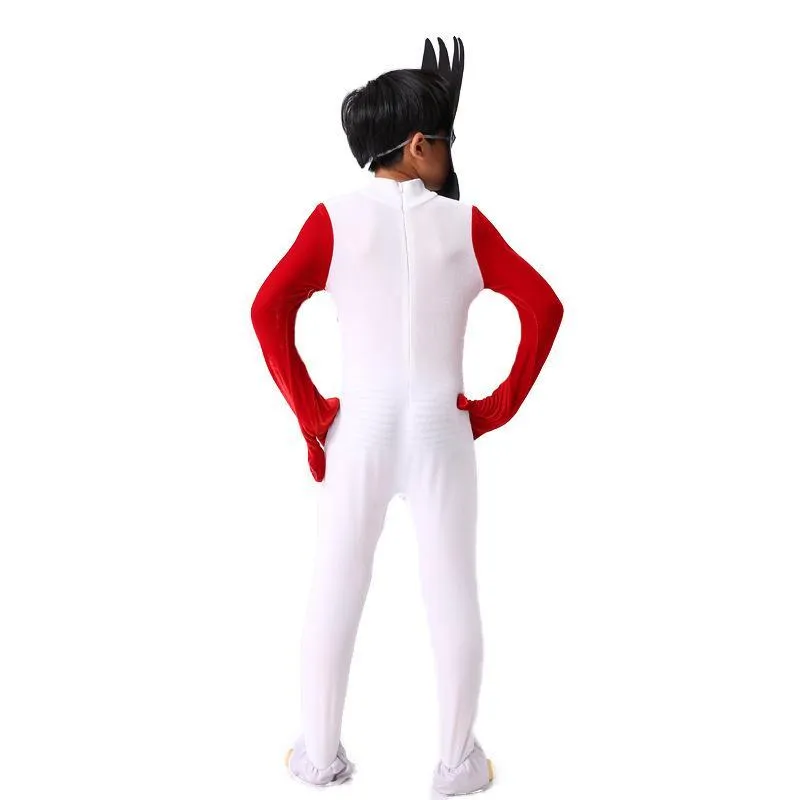 Toy Story 4 Forky Cosplay Costume Elastic Zentai Jumpsuit for Kids