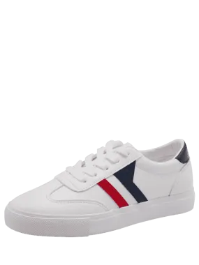 Trendy Striped Contrasting Color Skate Shoes