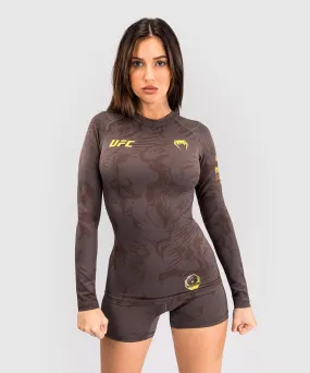 UFC Fusion by Venum Fight Week Women’s Performance Long Sleeve Rashguard - Earthen Brown