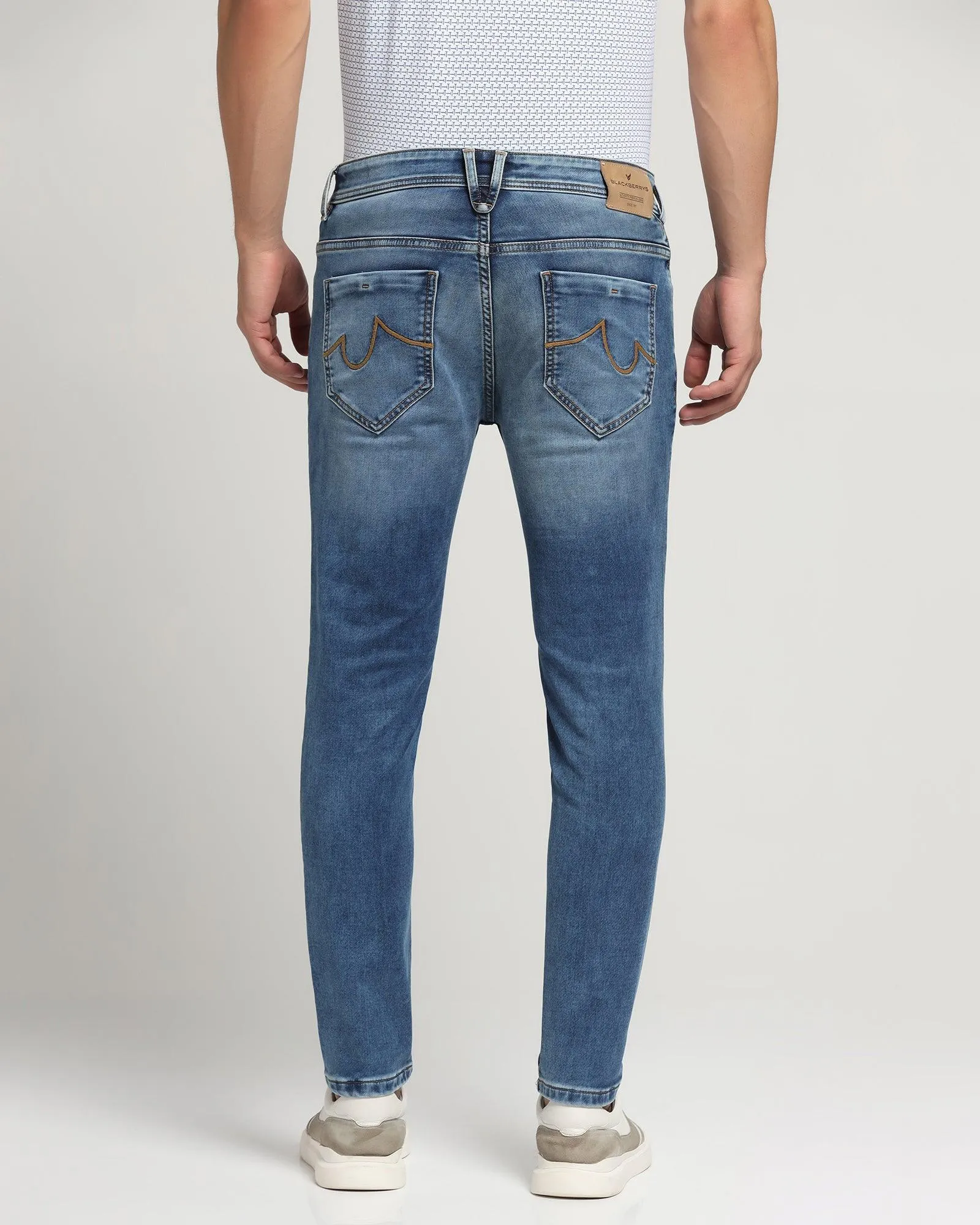 Ultrasoft Skinny Cropped Fiji Fit Indigo Blue Jeans - Elvis