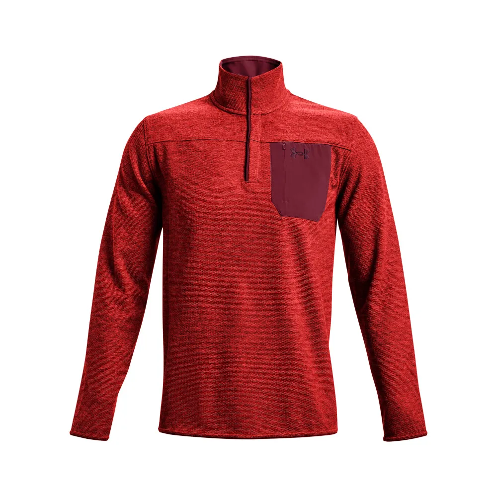 'Under Armour' Men's Specialist Grid Henley - League Red