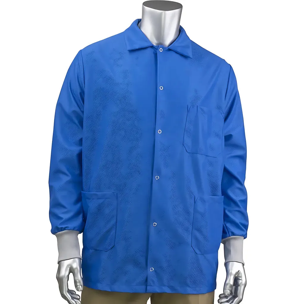 Uniform Technology BR49AC-47RB-5XL StatMaster Short ESD Labcoat - ESD Knit Cuff