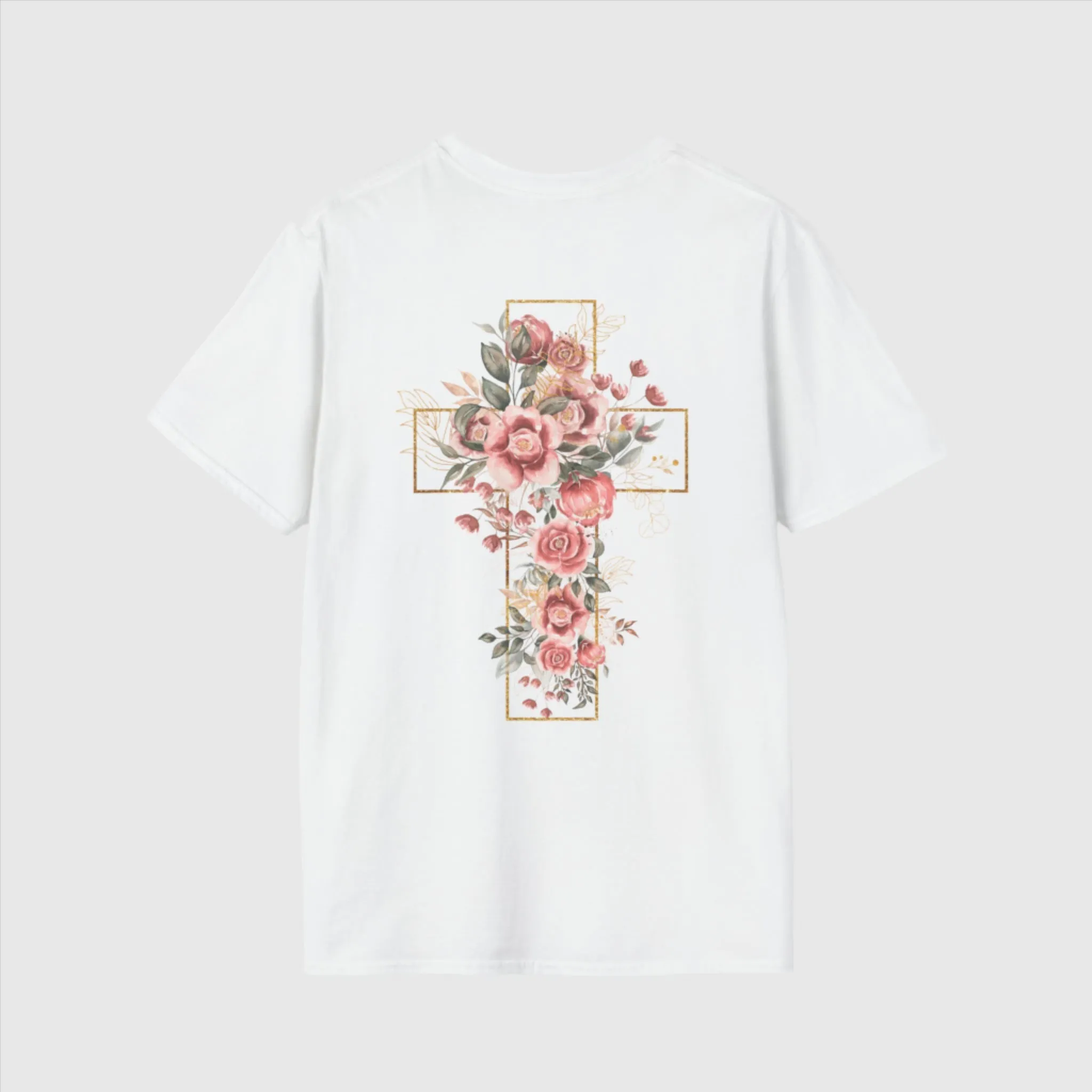 Unisex Blooming Flower Cross Softstyle T-Shirt