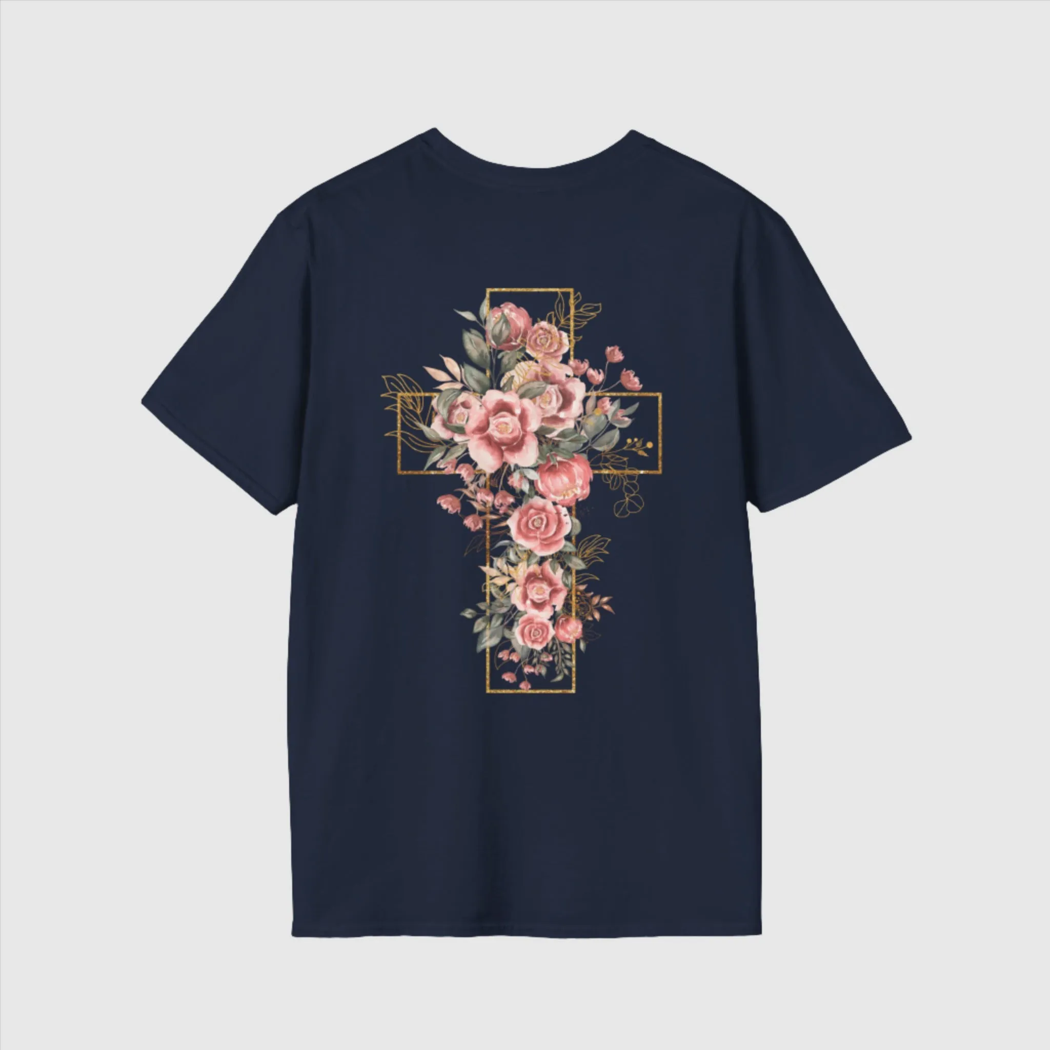 Unisex Blooming Flower Cross Softstyle T-Shirt