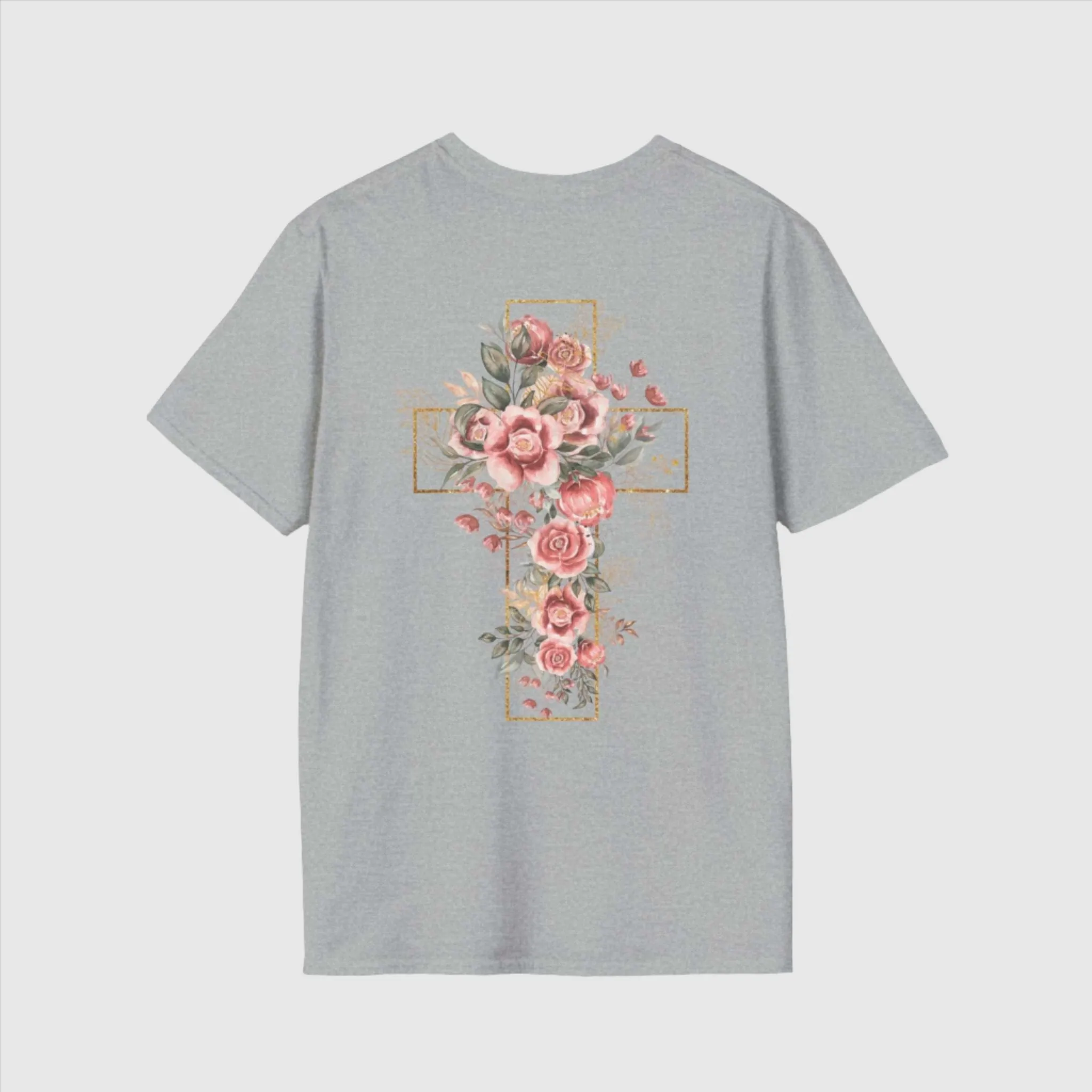 Unisex Blooming Flower Cross Softstyle T-Shirt