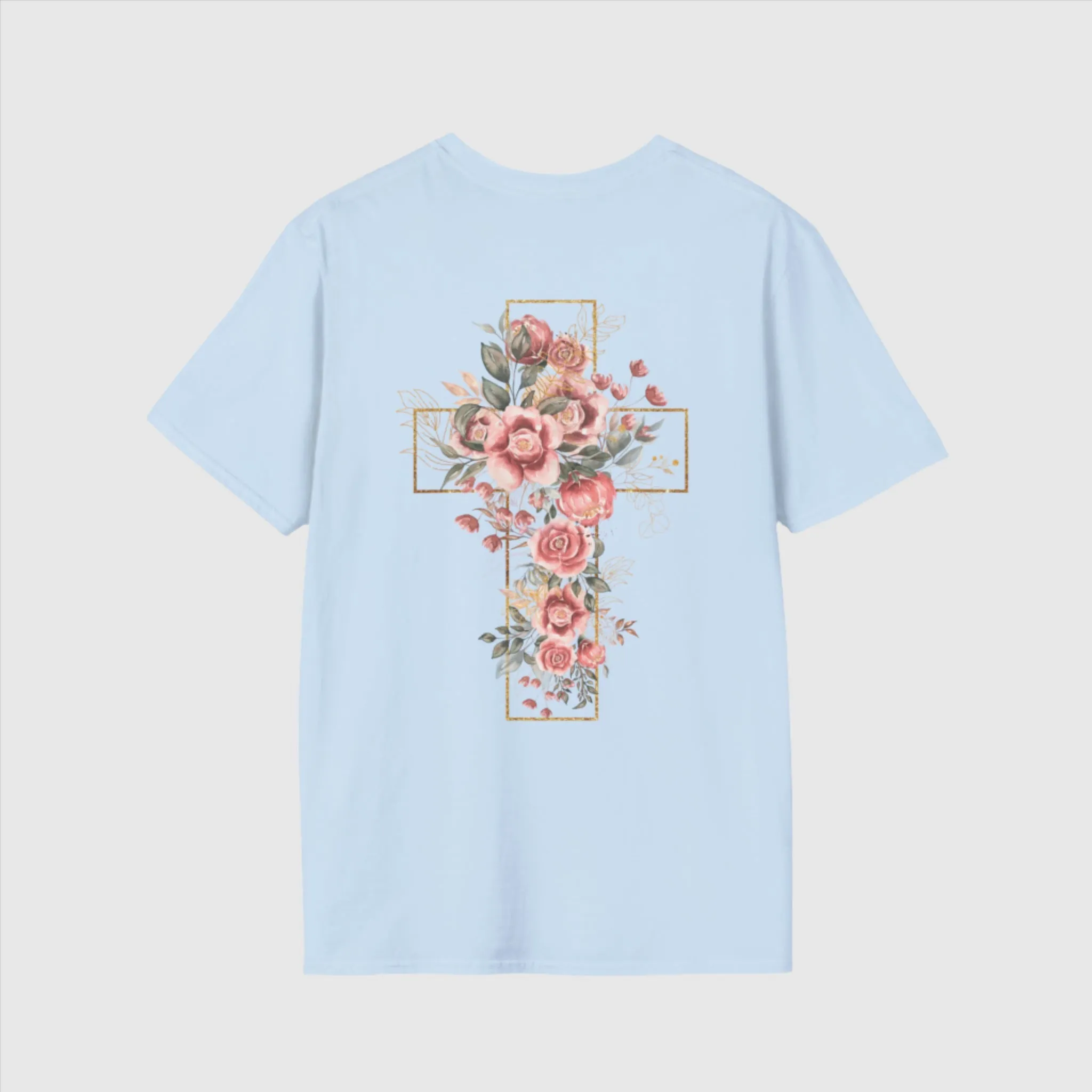 Unisex Blooming Flower Cross Softstyle T-Shirt