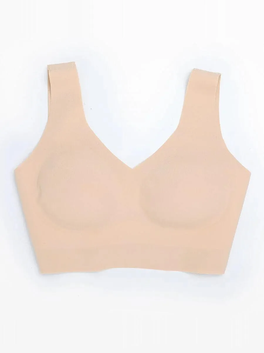 V-Neck Seamless Smoothing Tank Bra