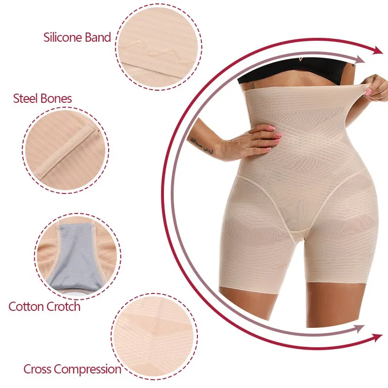 Women's High Waist Butt Lifter Thigh Tummy Control Slimming Shapewear