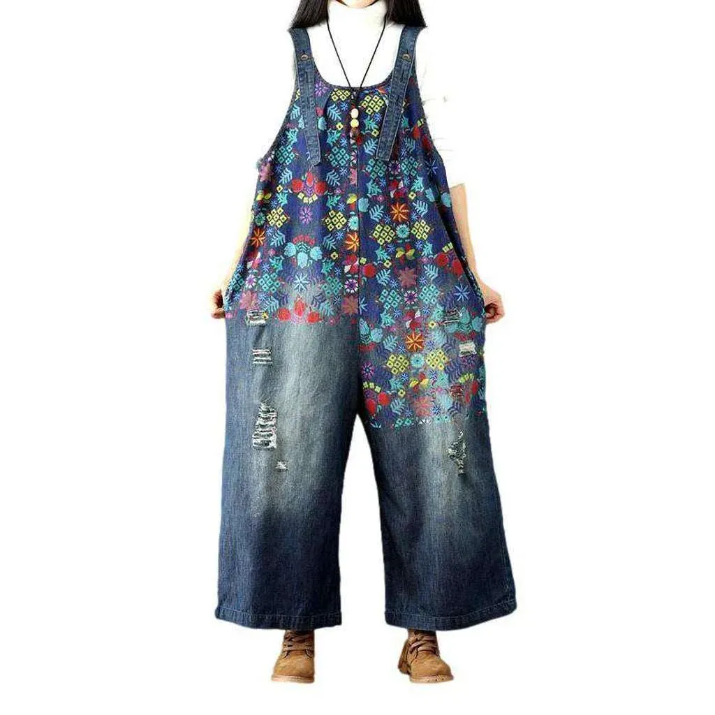 Y2k jean jumpsuit for ladies