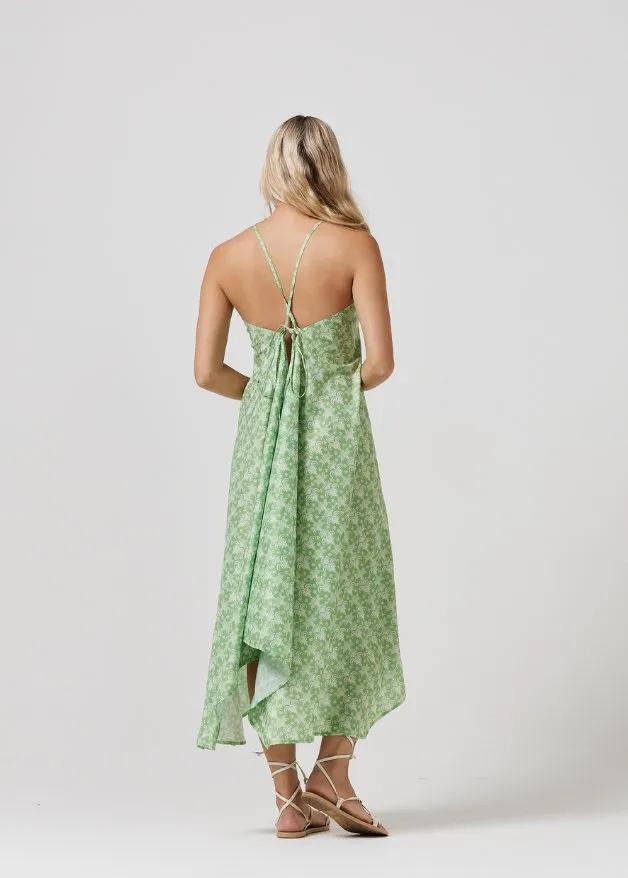 Zesty Lime Grecian Dress