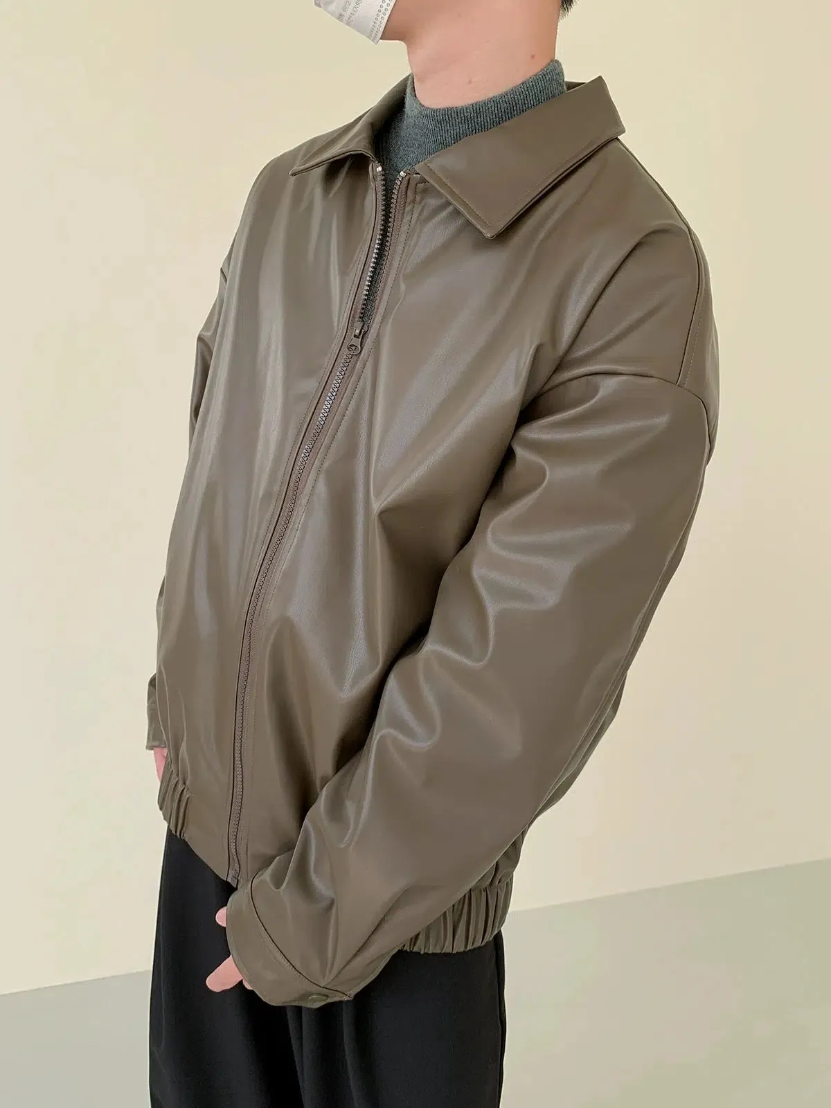 Zhou Essential Faux Leather Jacket